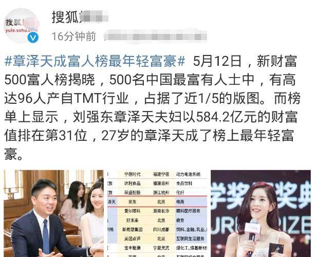 奶茶妹妹蝉联最米乐 M6年轻富豪资产超500亿刘强东会是她的踏脚石吗(图2)